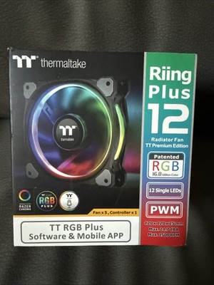 Thermaltake TT Premium Riing Plus 12LED RGB Radiator 5 Fan Pack CL-F054-PL12SW-A