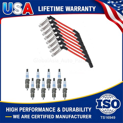 #ad High Performance 8x Spark Plugs And 8x Wires Set Fit Chevy GMC 4.8L 5.3L 6.0L V8 $27.98
