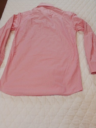 Camicia uomo Tattersall London rossa con bottoni manica lunga taglia 15 (32/33) - Foto 4 di 14