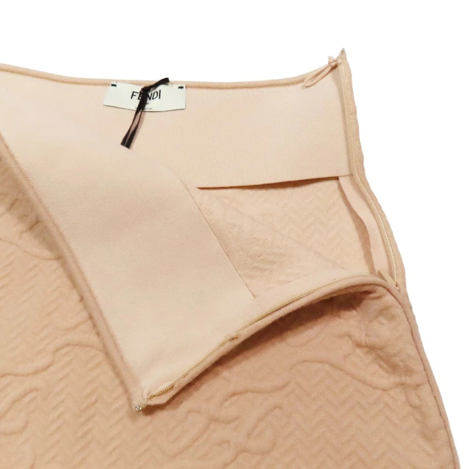 Falda ajustada tejida con logotipo FF de caligrafía rosa mezcla de lana cachemira 42 usada Foto 4 de 4