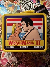 WWE WWF WrestleMania 3 III Lunch Box Hulk Hogan Andre the Giant Lunchbox 2019