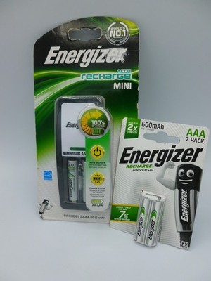 ENERGIZER Recharge Mini Ladegerät + 2 AAA 850 mAh + 2 600 mAh