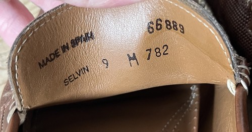 Mezlan “Selvin” Brown Leather Perforated Tassel Loafer Shoes Men’s 9 M - SPAIN - Picture 7 of 9
