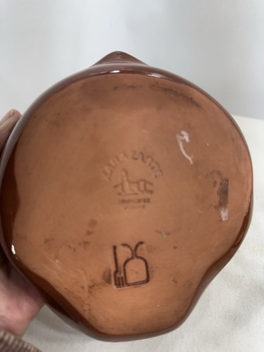 Xatazarte Terracotta Hand Painted Olive Dish With Pit Section Monsaraz Portugal - Picture 5 of 5