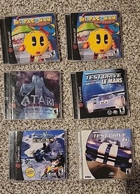 Sega Dreamcast 13 Game Lot- 12 CIB  Sega Smash pack MS Pacman ATARI Test Drive