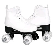 Wiwiy Roller Skates for Women Men, NEW High Top Women's 7 / Men's 6, White