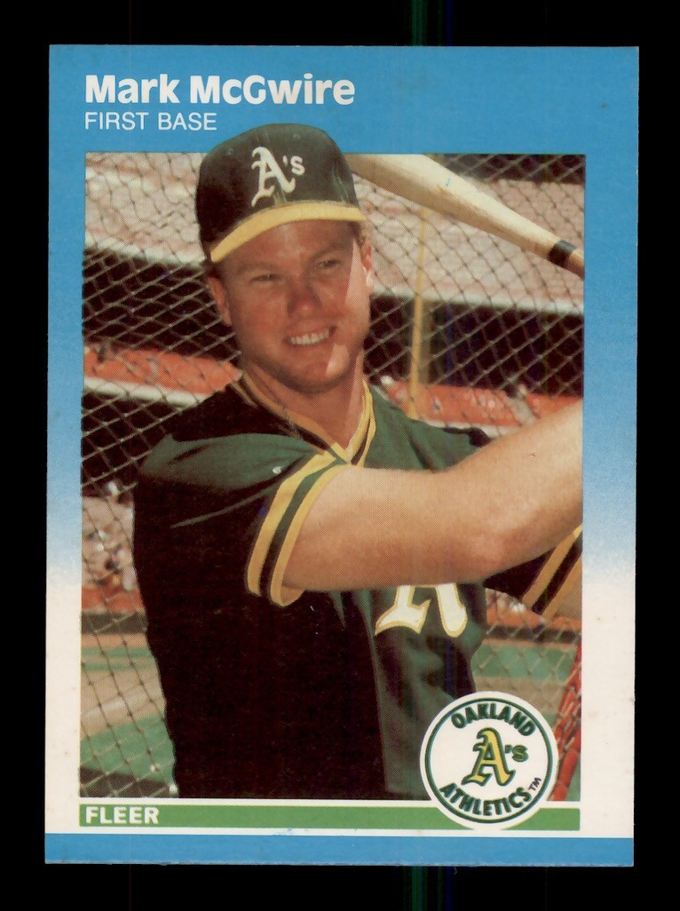 1987 FLEER UPDATE #U-76 MARK MCGWIRE ROOKIE RC OAKLAND A'S