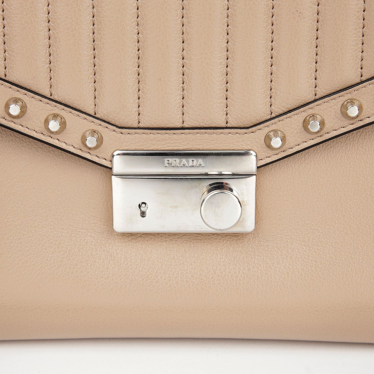 セール★PRADA★1BC199 Prada 1BN009 Studded Lock Tote Crossbody 129243230 | eBay