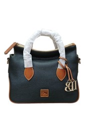 Dooney Bourke Women's Leather Handbag  Black Satchel