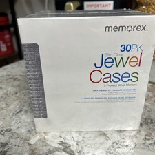 Memorex Slim Clear Jewel CD DVD Cases 30-Pack NEW Sealed