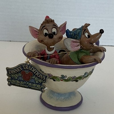 Jim Shore, Disney Traditions Cinderella TEA FOR TWO, Jaq & Gus (4016557) Teacup