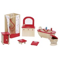Goki PuppenmöBel Badezimmer 1Er Set, Spielzeug, Holzspielzeug, Neu