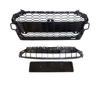 Wabengrill Breit KüHlergrill Schwarz+ Frontkamera FüR Audi A4 B9 Facelift S Line