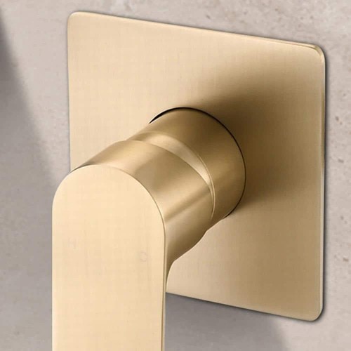 Single-Handle Waterfall Spout Wall Mount Bathroom Sink Faucet in Brushed Gold - Picture 5 of 7