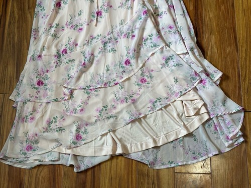 Lulus Glam Blush Wrap Long Maxi Dress Lace-Up Back Size XS - Bild 4 von 13