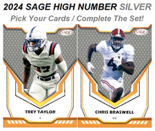 2024 Sage High Series Football Silver - Pick Your Cards / Complete The Set!