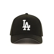 New Era Los Angeles Dodgers Black/ White 9Forty A-Frame Snapback Hat Men's
