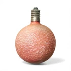 Vintage milk glass peach fruit figural 15v lightbulb ornament Japan - Works!