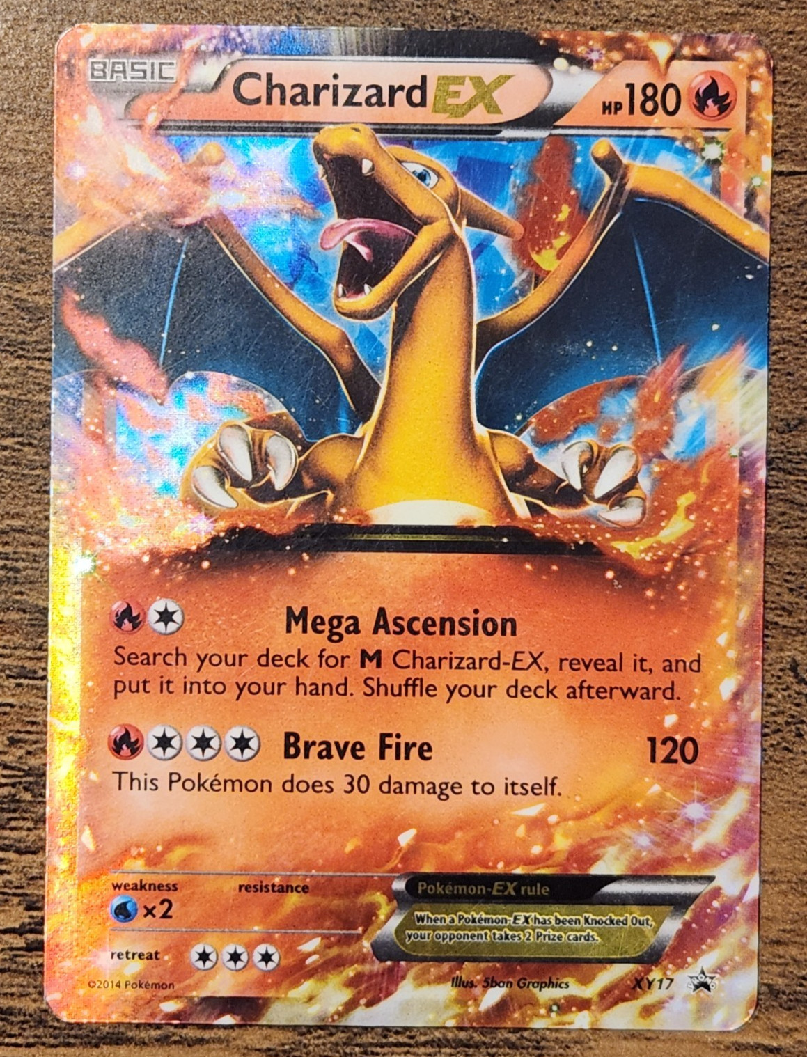 Charizard EX XY17 MP Black Star Card 2014 Pokemon XY Box Promo 5ban