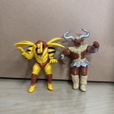 1994 Mighty Morphin Power Rangers Grumble Bee And Slash And Block Minotaur