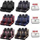 For Kia Auto Car Seat Covers Leather Full Set Front Rear Seat Cushion Protector