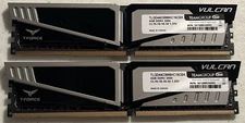Pair 2 Tested GOOD TeamGroup Vulcan 2x 4GB DDR4 2666 Gaming PC RAM DIMM 8GB