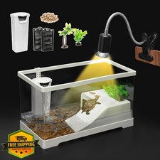 AZV Small Turtle Tank Habitat Kit Basking Platform Light