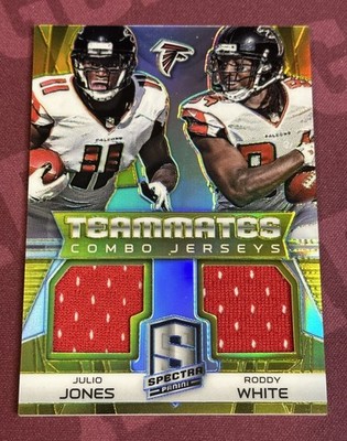  2014 Panini Spectra Teammates Combo Jersey Julio Jones Roddy White Patch #4/25