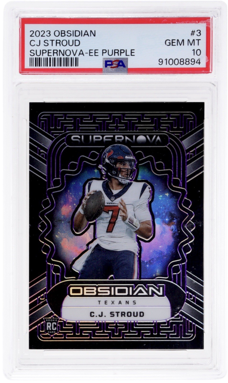 2023 Obsidian Supernova Electric Etch Purple CJ Stroud RC! PSA 10! POP 12! 71/75