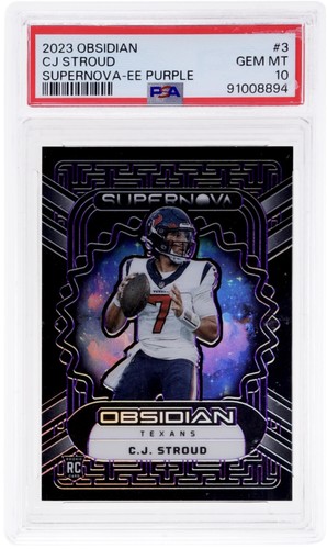 2023 Obsidian Supernova Electric Etch Purple CJ Stroud RC! PSA 10! POP 12! 71/75