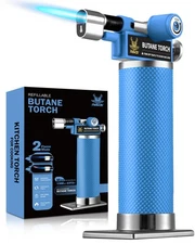 2 Flame Mode Butane Torch Kitchen Torch Lighter Refillable Soldering Torch