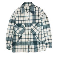Vintage Woolrich Wool Shirt Jacket Size 38 Plaid 70s 80s