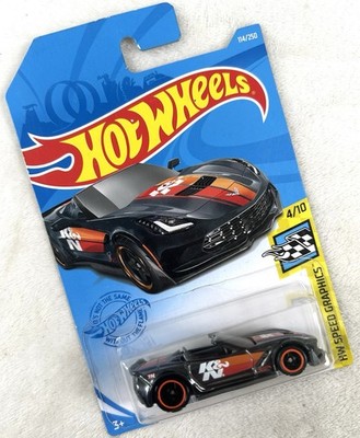 Hot Wheels 2021 Super Treasure Hunt Corvette C7 Z06 Convertible Black STH KN 114