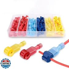Nilight - 50004R 120 Pcs/60 Pairs Quick Splice Wire Terminals T-Tap Self-stri