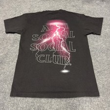 Anti Social Club Save Your Tears Shirt Black Lightning SS20 Men Medium