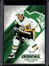 2024-25 Upper Deck Credentials Sidney Crosby Green #/25 Penguins