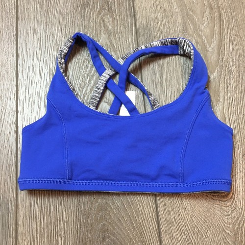 Reversible ivivva lululemon sports bra girls size 8 blue grey - Picture 4 of 9