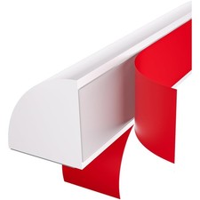 Elegant Flexible Quarter Round Molding - Waterproof Rubber Trim 118 In, White