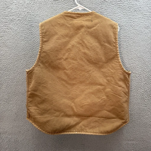 Chaleco Carhartt De Colección Para Hombres XL Lona Tostada Forrado Sherpa Ropa de Trabajo Tareas de Granero Años 90 - Imagen 2 de 14