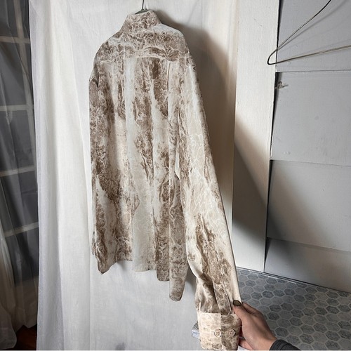 Pronti Collection By Phita Button Down Shirt Cream & White Print - Picture 10 of 16