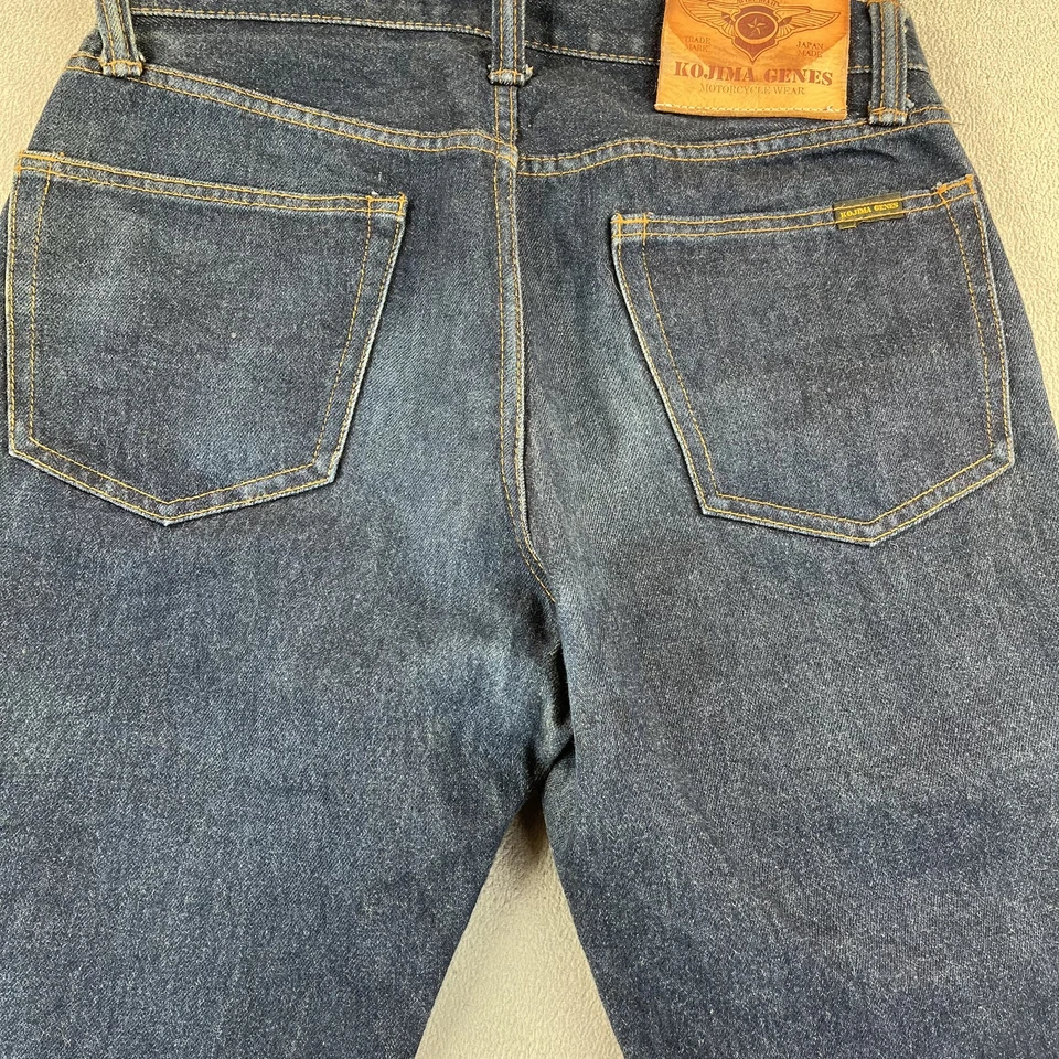 Pantalones de mezclilla Kojima para hombre 29x27 Genes cuero reforzado motocicleta etiquetas lecturas 32 Foto 4 de 4