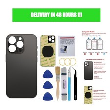 iPhone 14 Pro Max Rear Back Glass Replacement Space Black Repair Kit