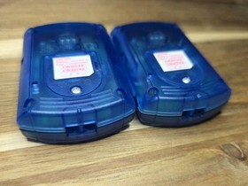 2 Sega Dreamcast Visual Memo Unit Blue VMU HKT-7000 Memory Card Working Set Of 2