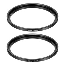 58mm Male 60mm Female Step Up Rings Adapter 2 Pcs for ND IR DSLR, Black