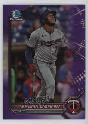 2022 Bowman Draft Chrome Purple Refractor 79/250 Emmanuel Rodriguez #BDC-93 0i5v