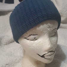 Blue Knit Acrylic Winter Sports Headband Ear Warmer for Skiing Snowboarding