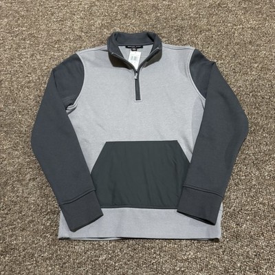 Michael Kors Quarter Zip MK Logo Fleece Sweater Classic Preppy Men Size S NWT