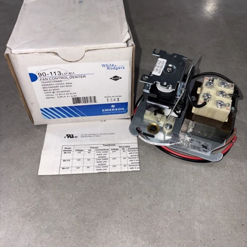 White-Rodgers 90-113 120V / 24V 40VA SPDT Relay Fan Control Center *NEW*