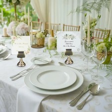 24 Pcs Metal Table Number Holders 1.7 Inch Bronze Mini Place Card Holders