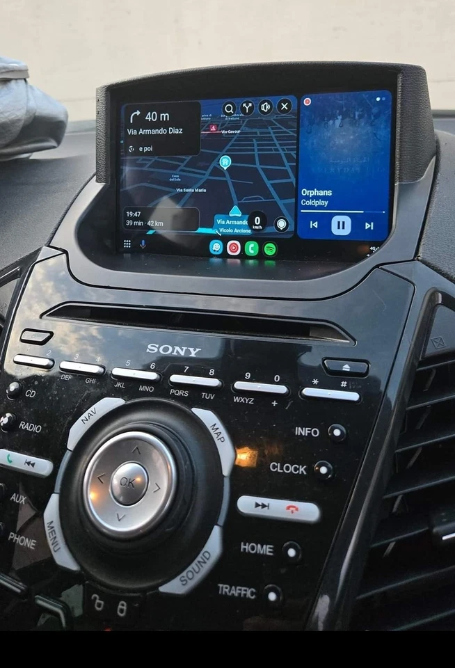 Navigatore Ford Fiesta Ecosport Android 14 Wi-Fi QLED CarPlay RDS DSP GPS Camera - Immagine 2 di 4